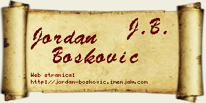 Jordan Bošković vizit kartica